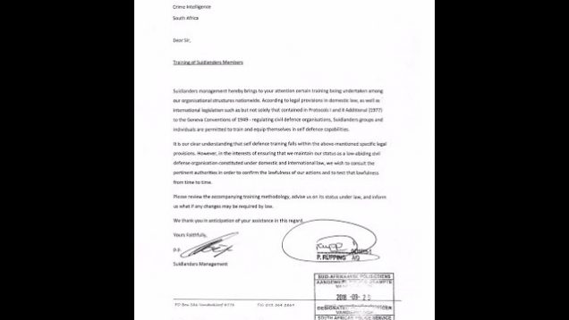 An urgent message concerning our training. (Excuse quality.)