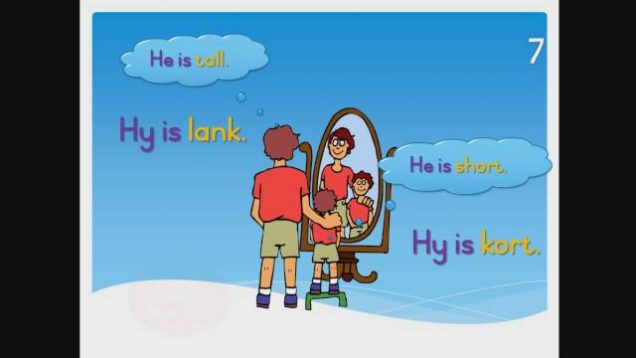 ESCS EDUFRIENDS – Phase 2 Book 2 TEENOORGESTELDES / OPPOSITES (Afrikaans reading exercises)