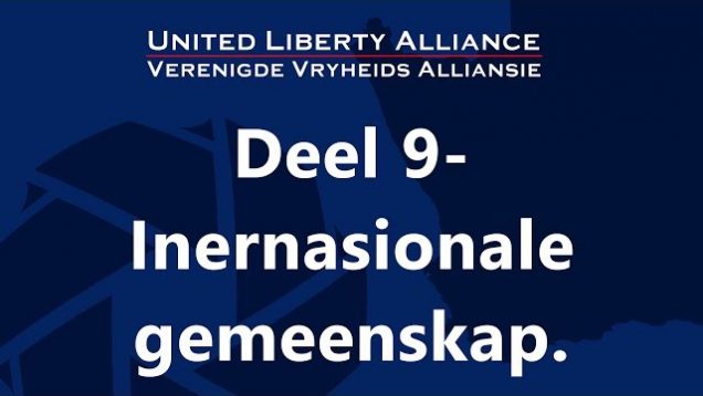Wat is die internasionale gemmenskap se rol? – Deel 9