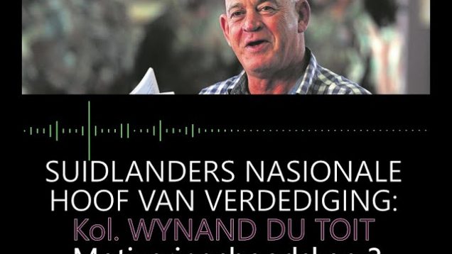 Kol. Wynand du Toit, SL Hoof van verdediging:  Motiveringsboodskap 3