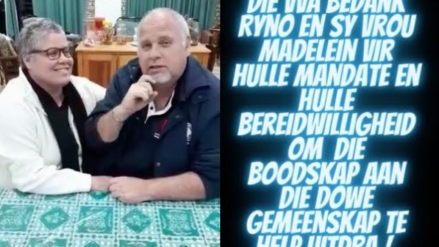 Ryno en Madelein ondersteun die VVA