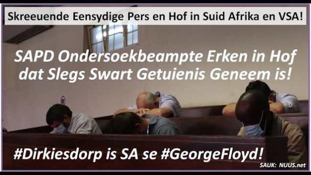 #Dirkiesdorp SAPD Ondersoekbeampte Erken dat Slegs Getuienis van Swart Betogers in ag Geneem Was!