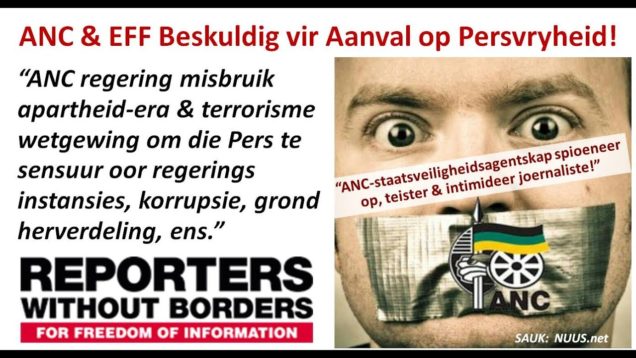 Verslaggewers Sonder Grense (RSF) Beskuldig EFF & ANC-bewind vir Verhoogde Sensuur en Outoritarisme!