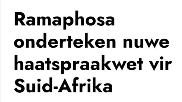 Bly binne die wet…