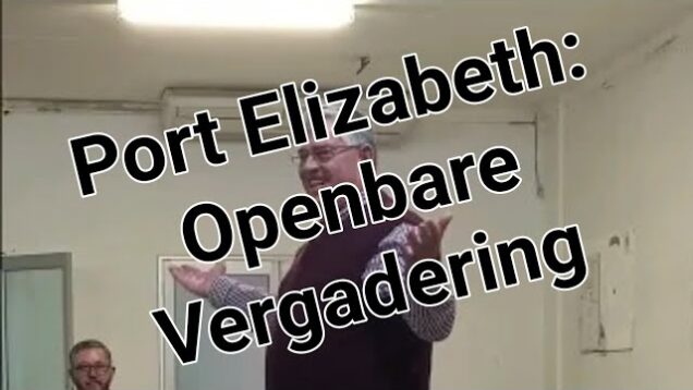 Port Elizabeth:   Openbare Vergadering