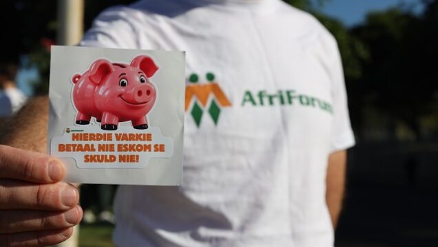 Kragverbruikers kan nie verder Eskom se spaarvarkie vul, sê AfriForum
